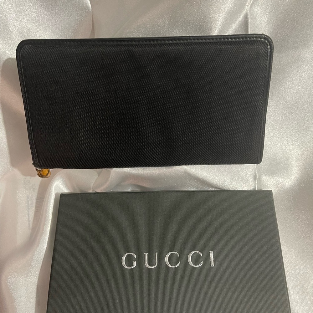 Gucci Rare Vintage Tom Ford Era Nylon Bamboo Long Wallet - Picture 4 of 16